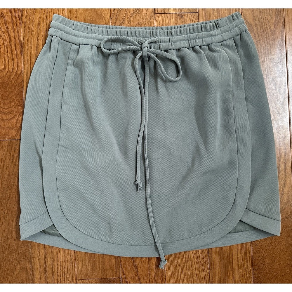 NEW J.Crew Drapey Double-Twill Skirt Olive Green Size 4 Petite C0244 Pockets